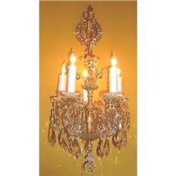 PAIR OF CRYSTAL  CHANDELIER SCONCES #1417813