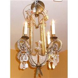 Pair of Crystal Beaded Chandeliers #1417851