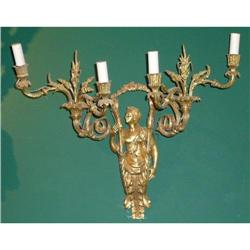 18th Century French Bronze Figural Sconces  #1417869