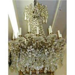 CRYSTAL & BRONZE CHANDELIER #1417872