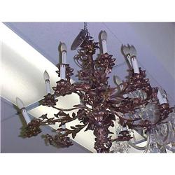 GILDED METAL CHANDELIER #1417880