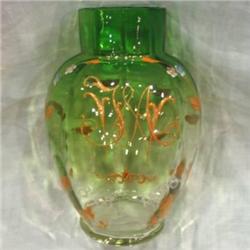 Moser Green Paneled Vase #1417956