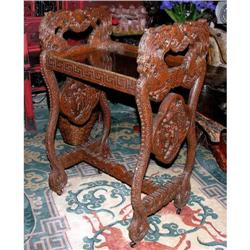 CHINESE CARVED DRAGON SERVING TABLE #1417967