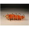 Image 1 : Estate 14K YG Gold Carved Coral Chareb Pendant #1418067
