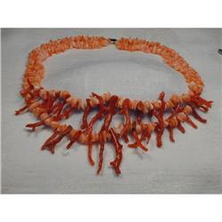 Magnificent 14K YG Yellow Gold Coral Necklace #1418089