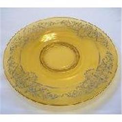 Huge Amber and Applied Sterling Silver Platter #1418204