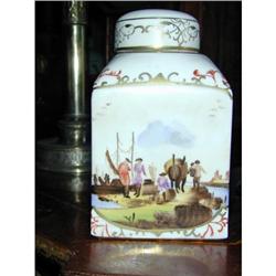 Antique Sevres Porcelain Tea Caddy #1418213