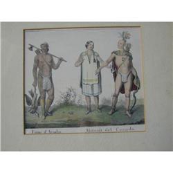 FOUR CANADIAN ABORIGNAL 18TH CENTURY PRINTS  #1418219