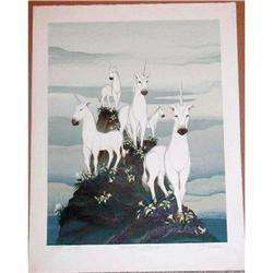 Gustavo Novoa, Unicorns Rhyme,  Lithograph #1418315