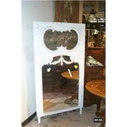 Painted White Louis XV Style Mirror  #1418506