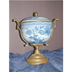 French Bronze & Porcelain Covered Jardinière #1432389