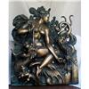 BRONZE SCULPTURAL  NUDE WITH DRAGONS, 19TH #1432726