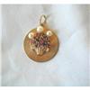 Vintage 14K Gold & Gem-Set Basket Charm #1432811