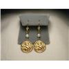 14K YG Gold Angel Cultured Pearl Drop Earrings #1433041