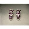 14K WG Gold Amethyst Diamond Huggie Earrings #1433048