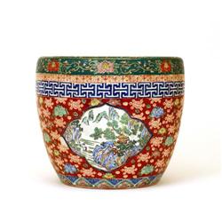 Japanese Gold Imari Kutani Porcelain Planter #1433134