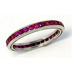 1940s Platinum Band with Rubies #1433178