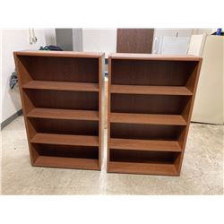 (2) Wood Shelving Units