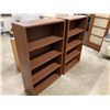 Image 3 : (2) Wood Shelving Units