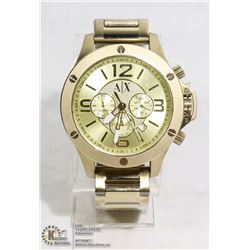 UNCLAIMED NEW ARMANI GOLD PLATED MENS WATCH