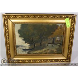 ANTIQUE OIL PAINTING 13 1/2 X 18