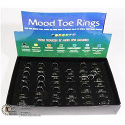 UNCLAIMED TRAY OF MOOD TOE RINGS