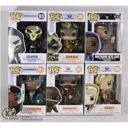 UNCLAIMED BOX OF 6 ASSORTED FUNKO POPS