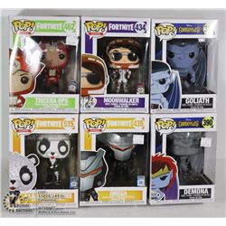 UNCLAIMED BOX OF 6 ASSORTED FUNKO POPS