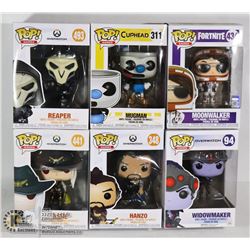 UNCLAIMED BOX OF 6 ASSORTED FUNKO POPS