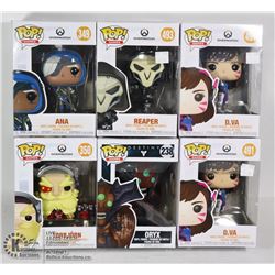 UNCLAIMED BOX OF 6 ASSORTED FUNKO POPS