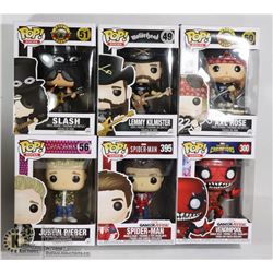 UNCLAIMED BOX OF 6 ASSORTED FUNKO POPS