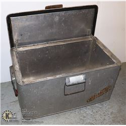 1950'S ALUMINUM COOLER WITH 2 SIDE BOTTLE OPENERS