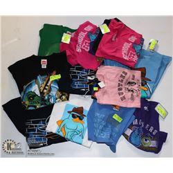 BOX OF 12 ASSORTED SIZE AND STYLE T-SHIRTS
