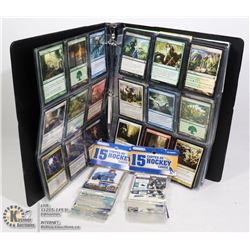 ALBUM OF 200 + MAGIC GATHERING CARDS + TWO GROUPS OF HOCKEY
