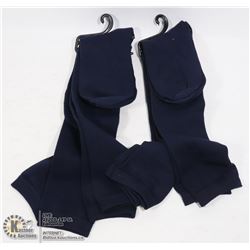 4 PAIRS OF LADIES KNEE HIGH SOCKS BLUE SZ 4-10