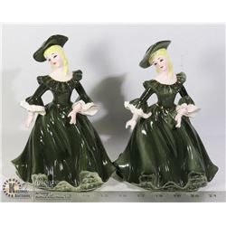 UNCLAIMED PAIR OF LADY ANN FINE CHINA FIGURINES