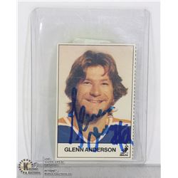 UNCLAIMED GLENN ANDERSON SIGNED OILERS CARD