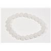 Image 1 : #179-NATURAL SELENITE BEAD BRACELET 8mm/7.5"