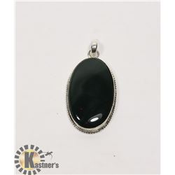 #123-BLOOD STONE PENDANT