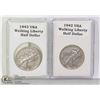 Image 1 : 1942-43 USA WALKING LIBERTY HALF DOLLARS 90% SILVER