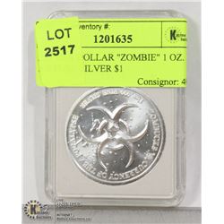 2018 USA DOLLAR "ZOMBIE" 1 OZ. .999 PURE SILVER $1