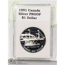 1991 CANADA SILVER PROOF 1$, CAMEO
