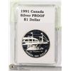 Image 1 : 1991 CANADA SILVER PROOF 1$, CAMEO