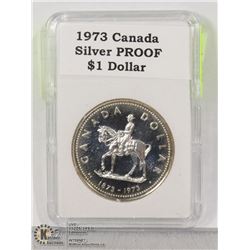 1973 CANADA SILVER PROOF 1$, CAMEO
