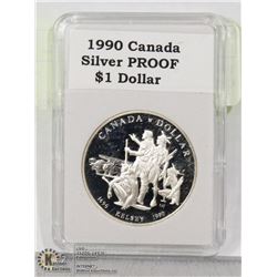 1990 CANADA SILVER PROOF 1$, CAMEO
