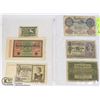 Image 1 : 6 VINTAGE GERMAN REICH NOTES, WWI, WW2, NAZI
