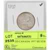 Image 1 : UNCLAIMED CANADA 1937 SILVER QUARTER