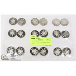 18 PCS. 50 CENTS PROOFS, $9 FACE VALUE