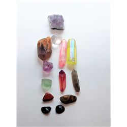 10)  LOT OF 13 HEALING STONES INCLUDING: