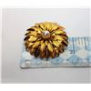 Image 1 : 20)  VINTAGE GOLD TONE CHRYSANTHUMUM